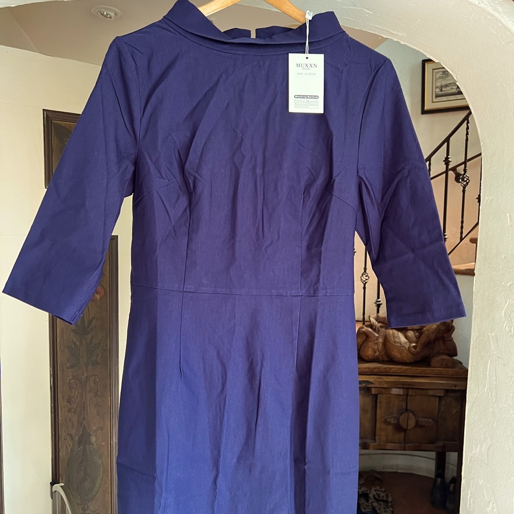 Navy Blue dress. 50’s pencil skirt